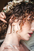 Boucles d'oreilles Jade et Pierre de Lune