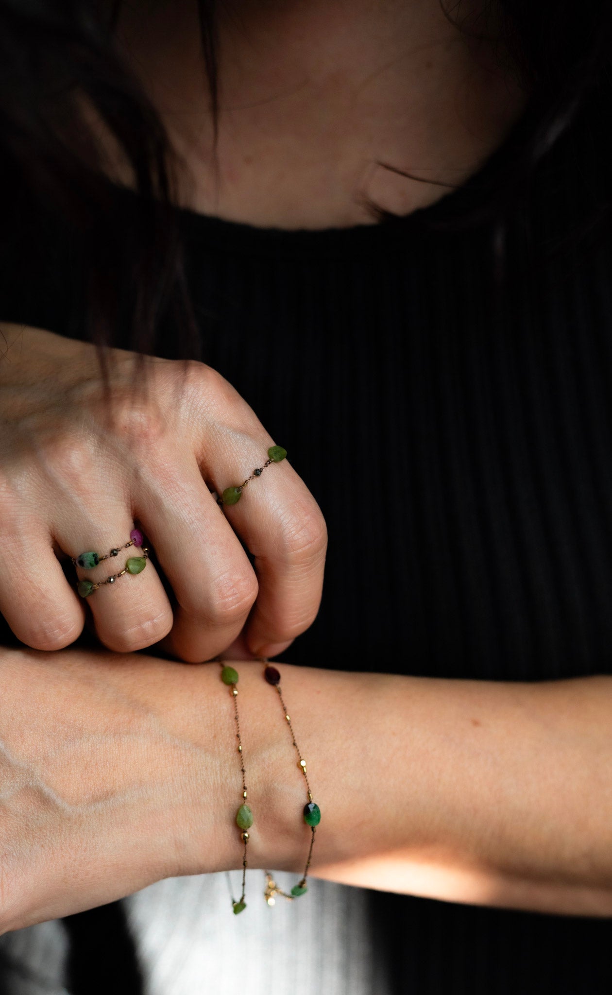 Bracelet  Jade vert du Canada