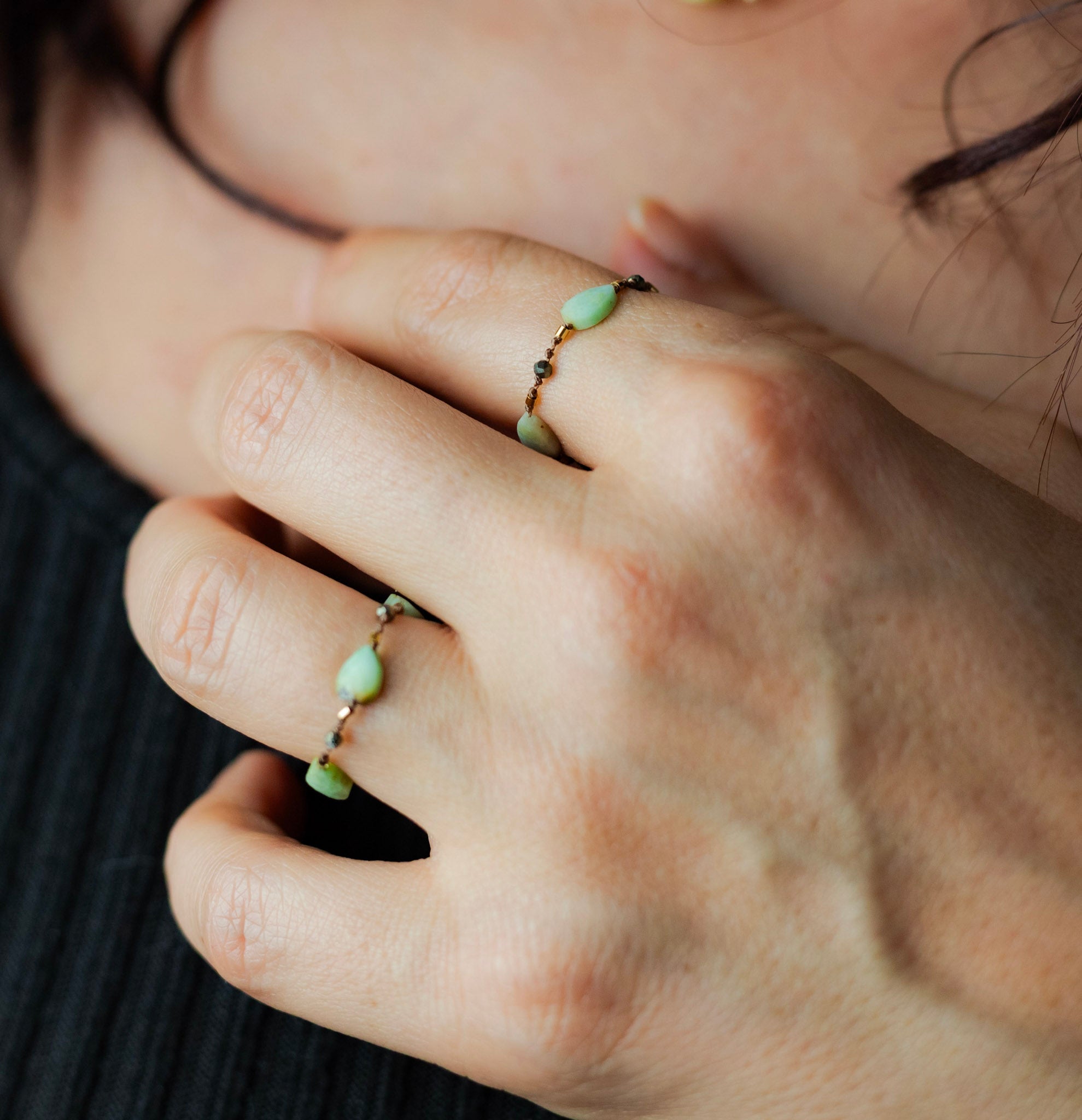 Bague Chrysoprase