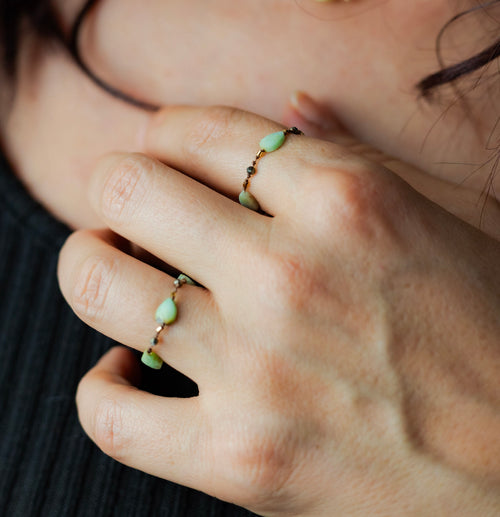 Bague Chrysoprase
