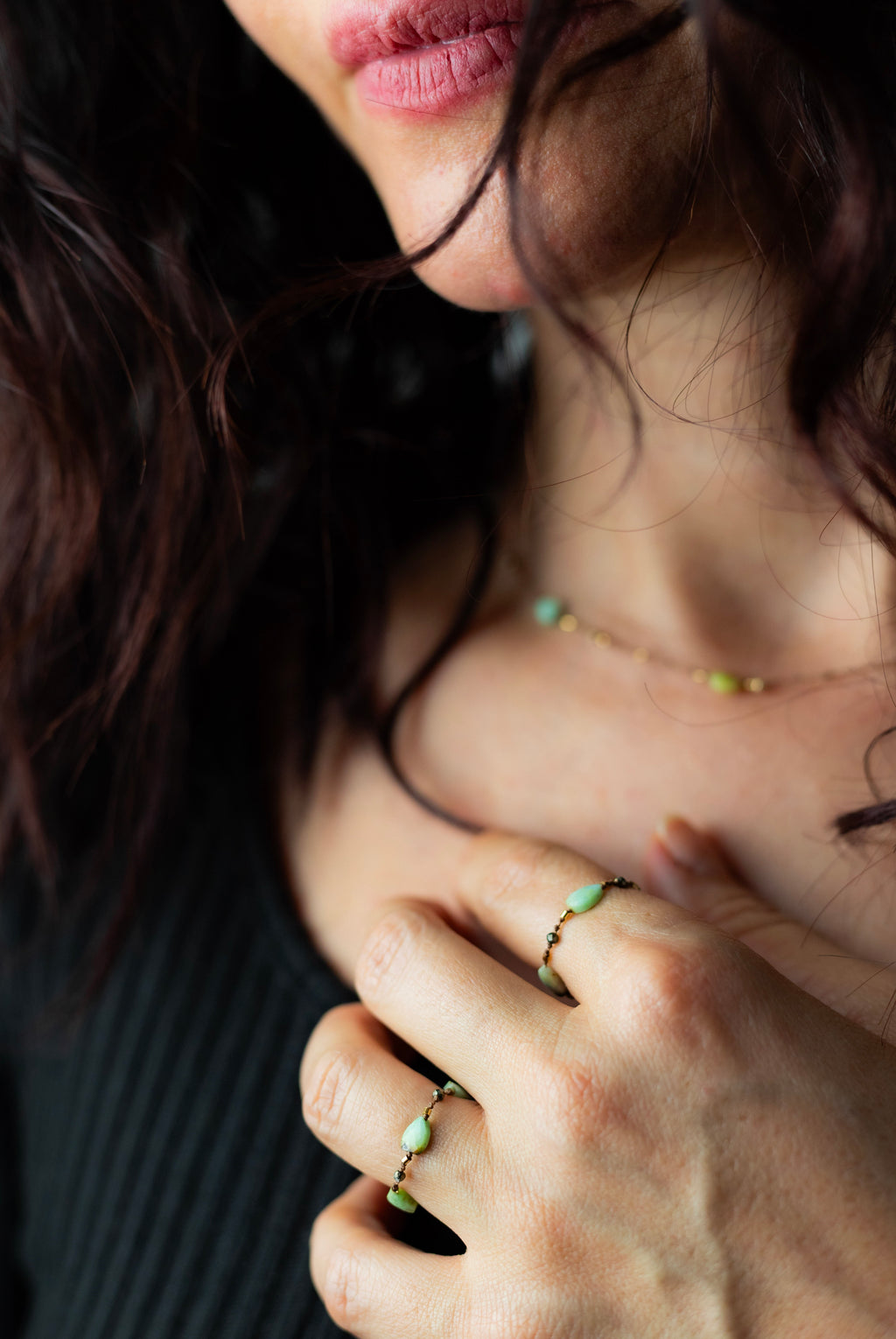 Bague Chrysoprase