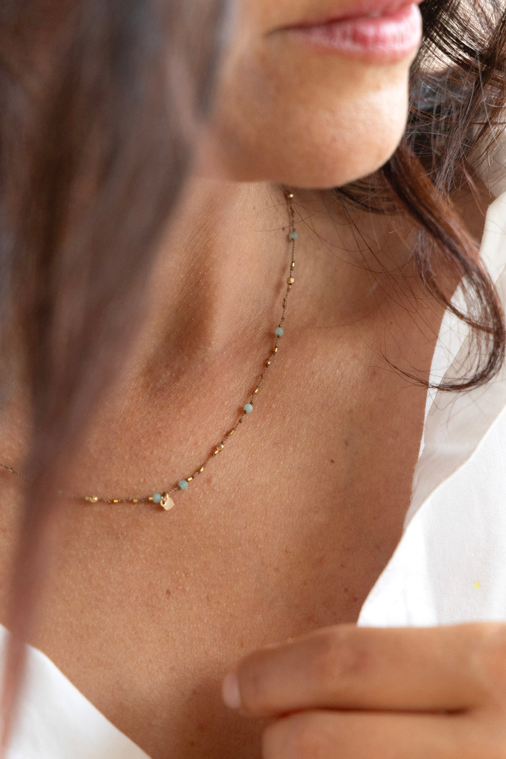 Collier Petit Coeur Amazonite