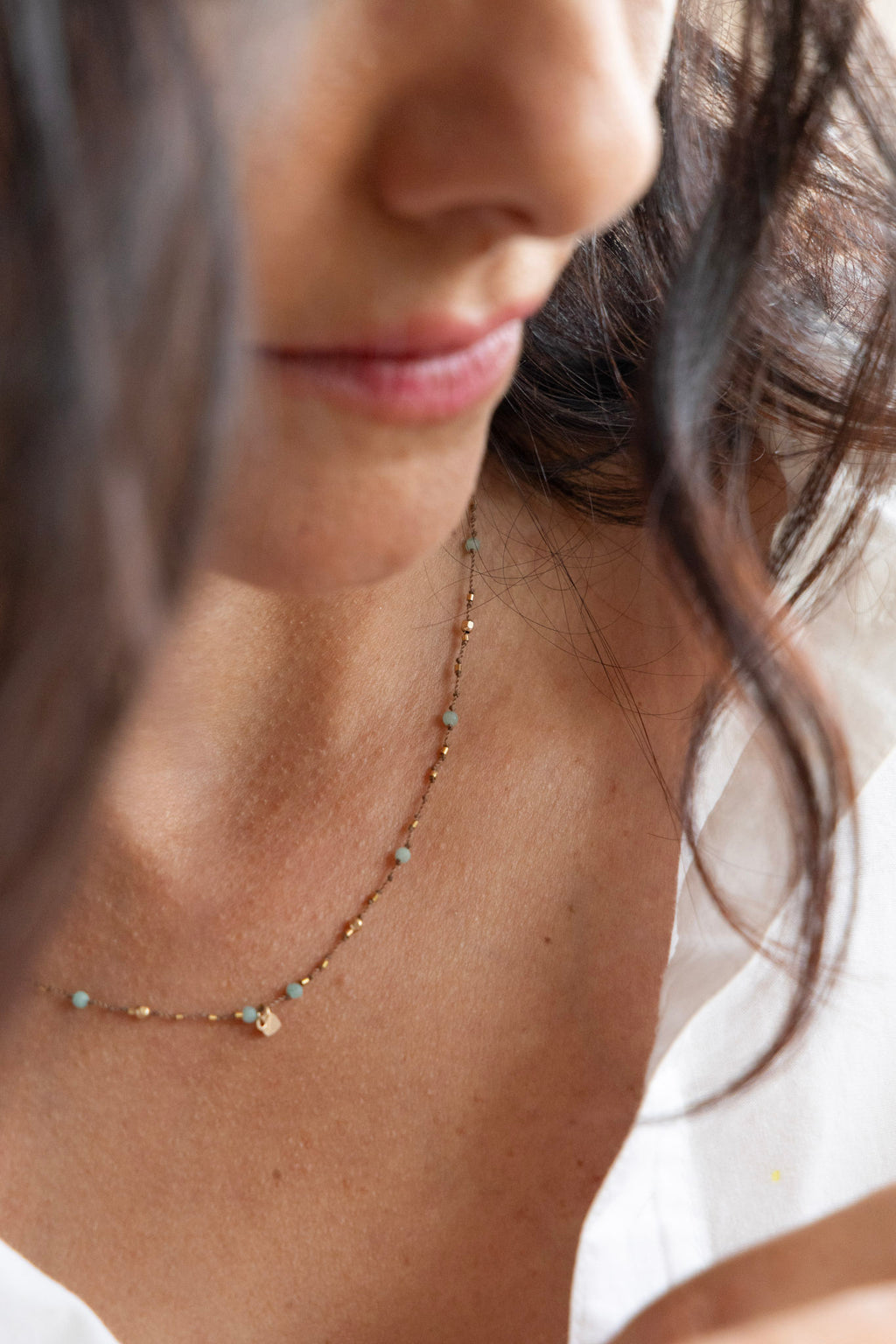 Collier Petit Coeur Amazonite