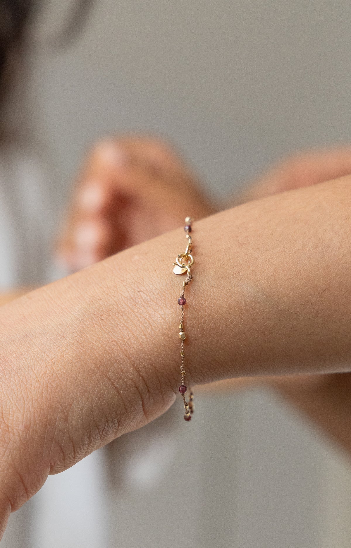 Bracelet Petit Cœur et Grenat