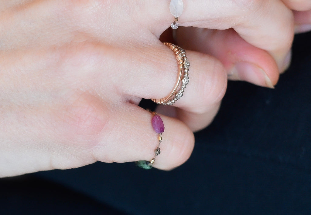 Bague Rubis Zoïsite