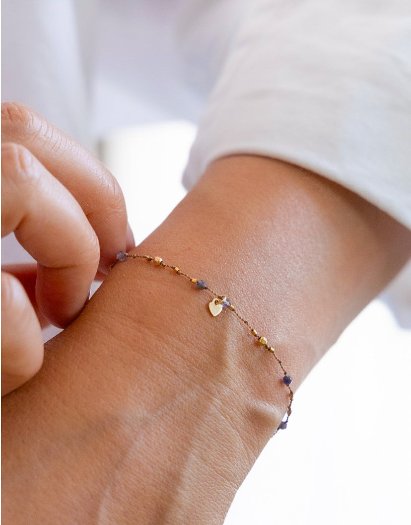 Bracelet Petit Cœur et Lolite