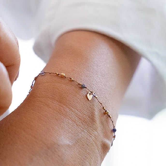 Bracelet Petit Cœur et Lolite