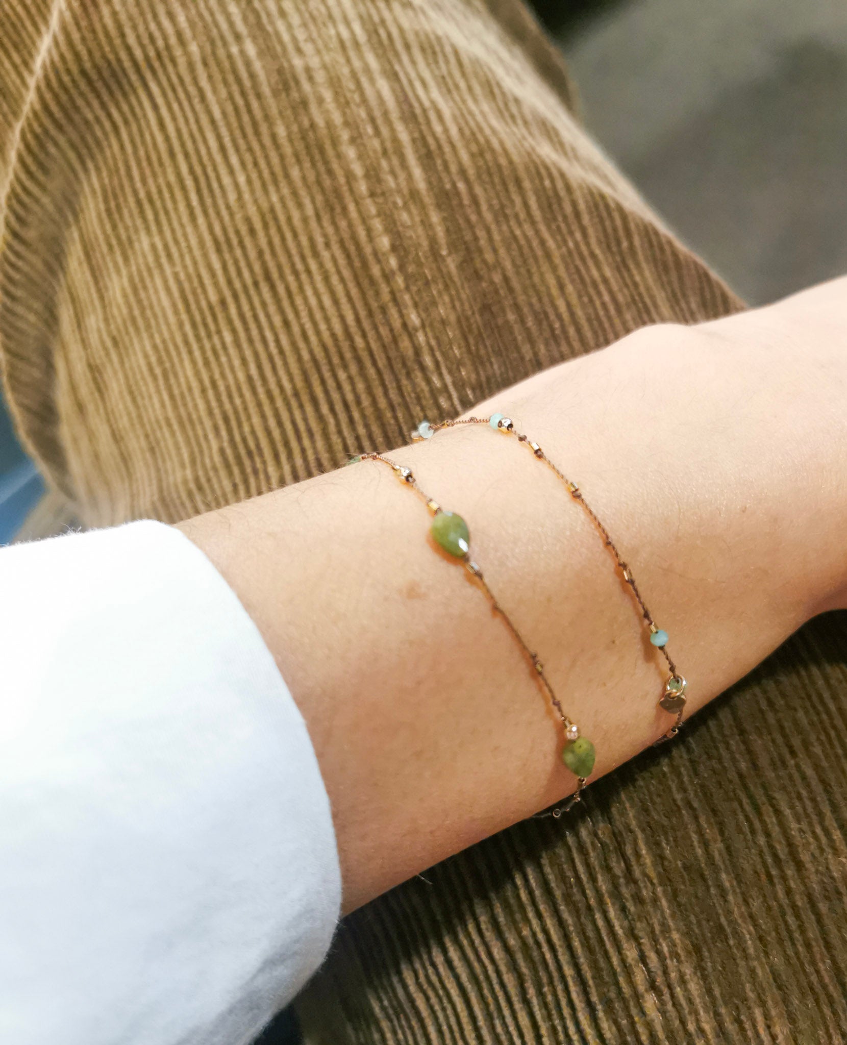 Bracelet  Jade vert du Canada