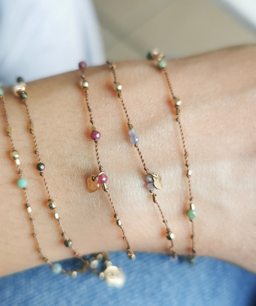 Bracelet Petit Cœur et Rubis
