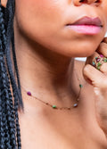 Collier Court  Rubis Zoisite