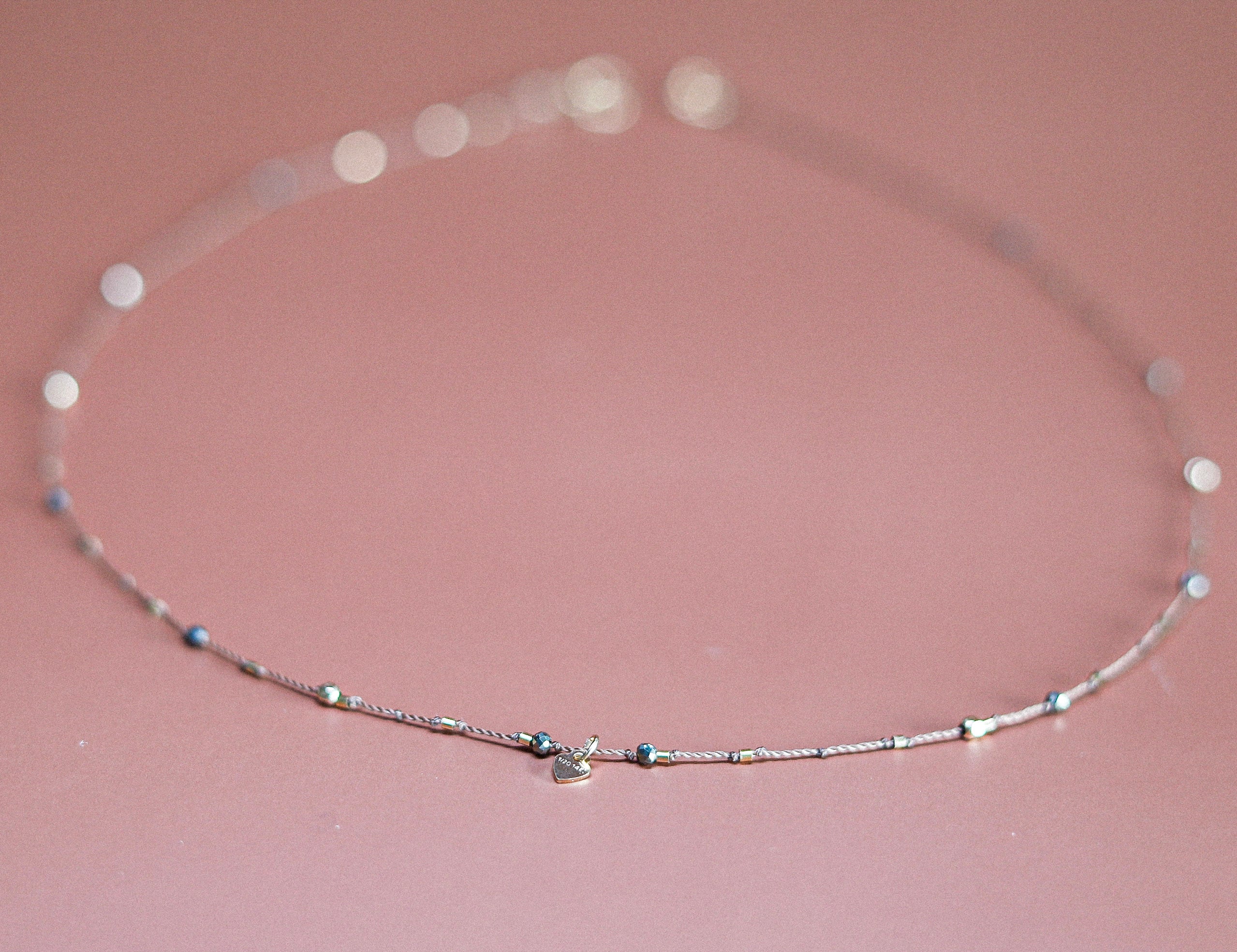 Collier Petit Coeur et  Pyrite