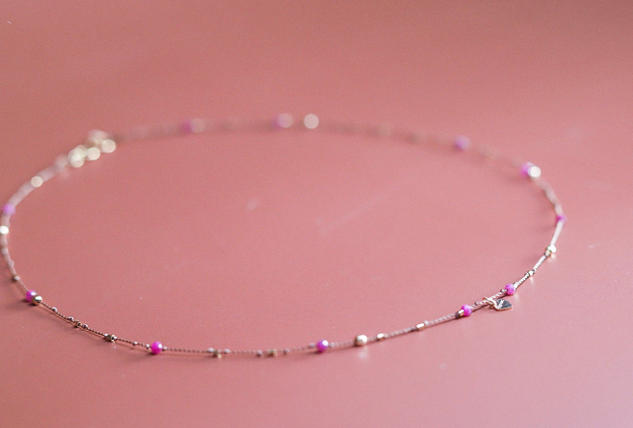 Collier Petit Coeur et  Rubis