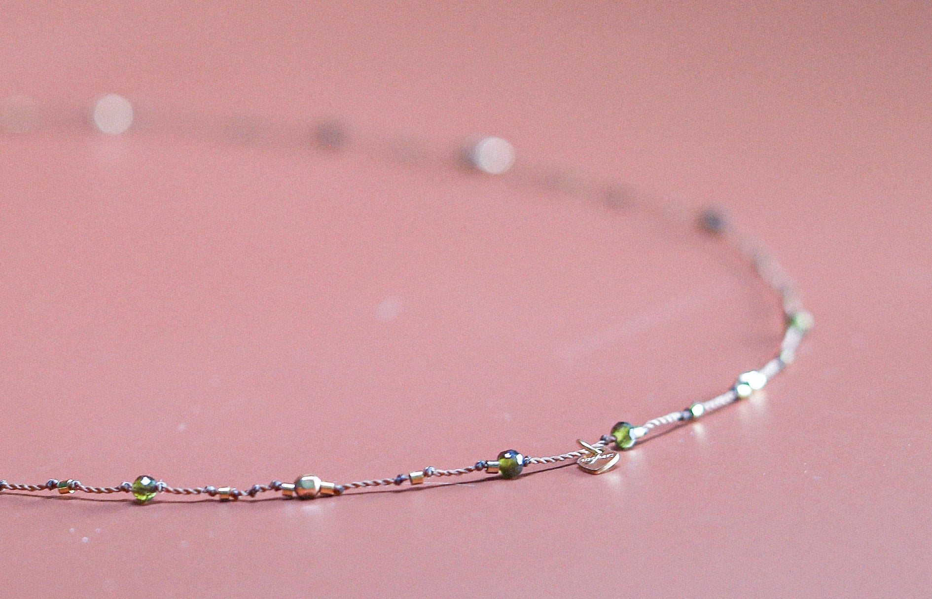 Collier Petit Coeur et Obsydienne