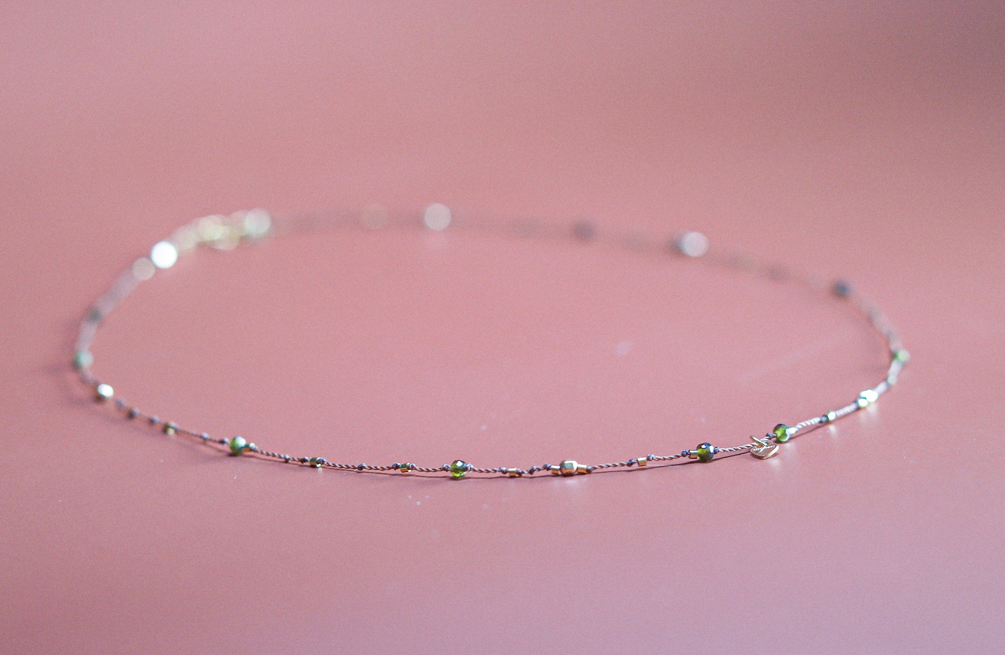 Collier Petit Coeur et Obsydienne
