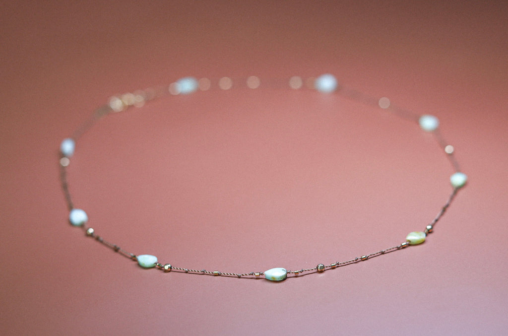 Collier Long  Chrysoprase