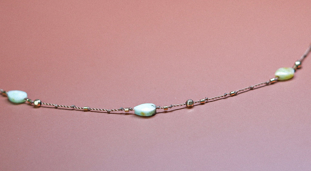 Collier Long  Chrysoprase