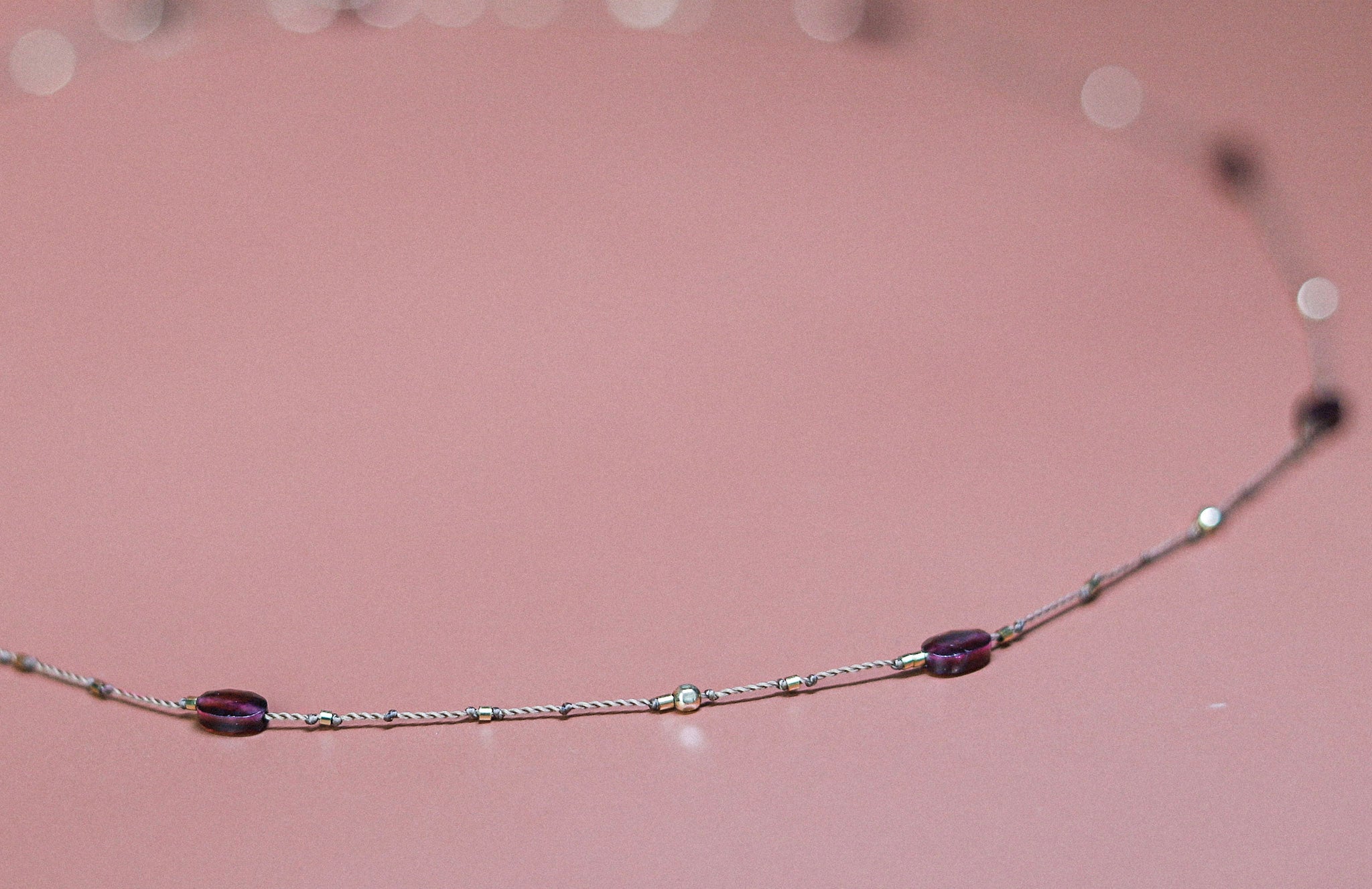 Collier Long  Grenat
