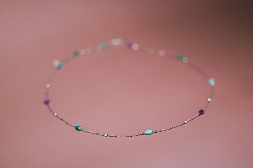 Collier Court  Rubis Zoisite
