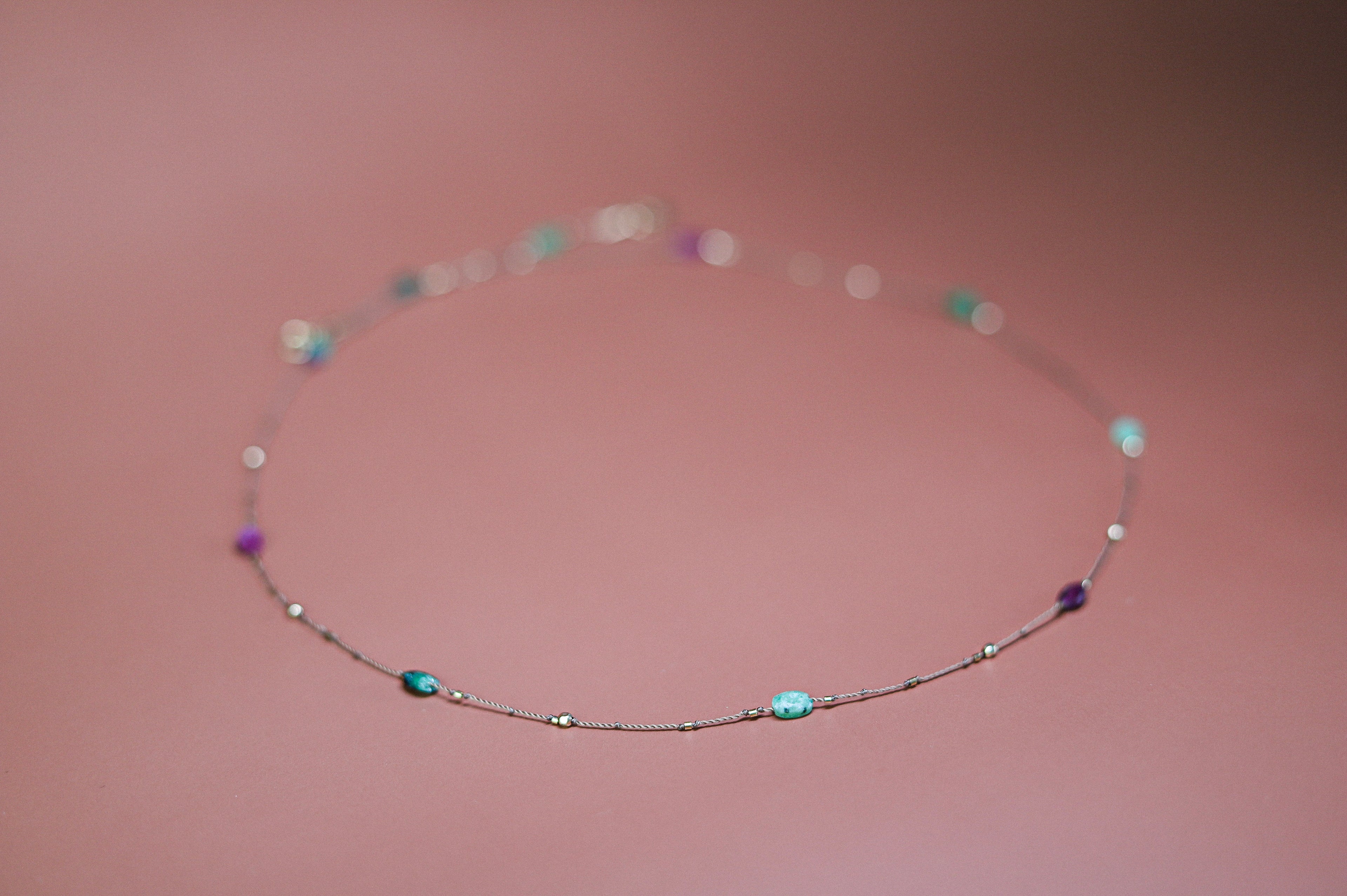 Collier Court  Rubis Zoisite