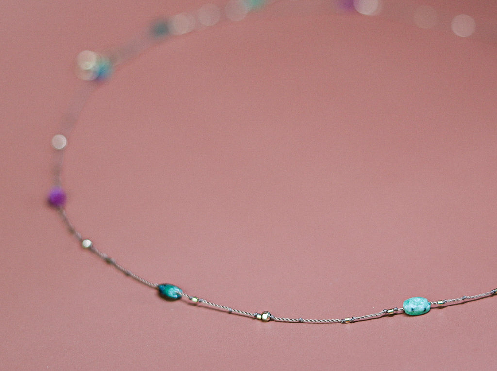 Collier Long Rubis Zoïsite