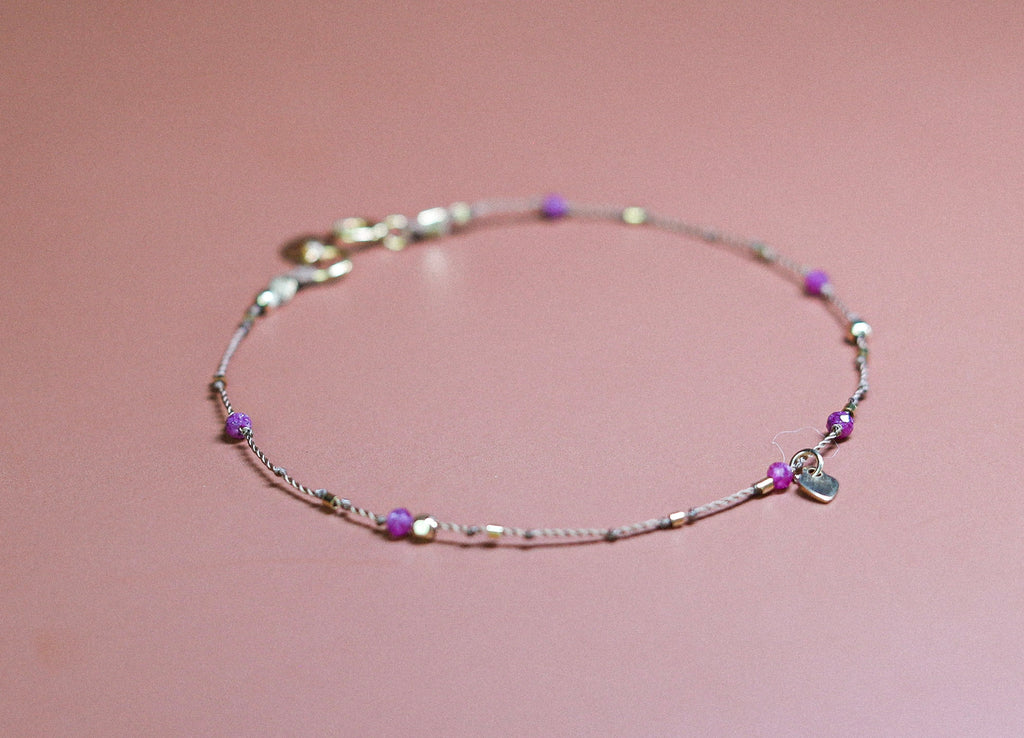 Bracelet Petit Cœur et Rubis