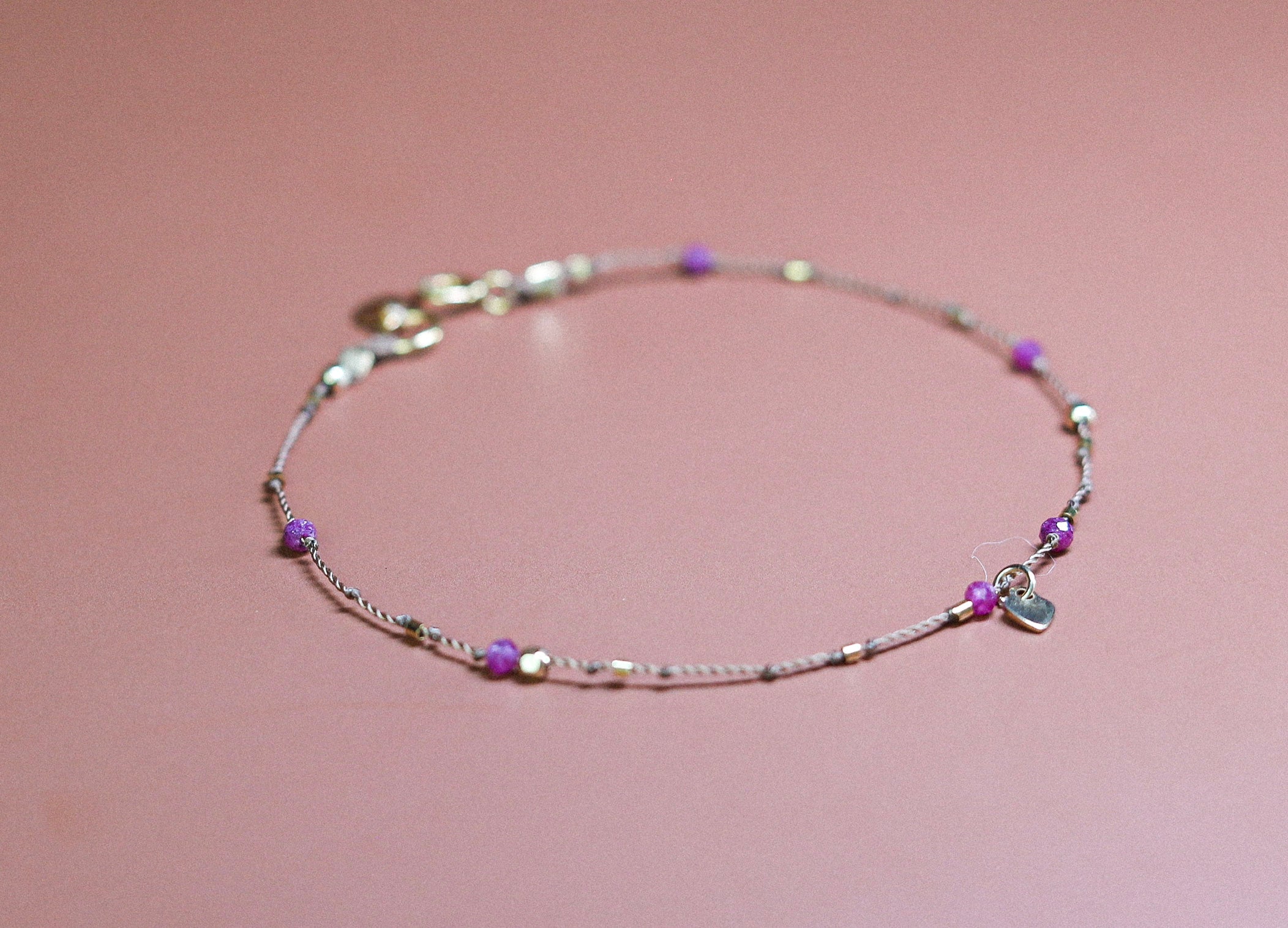 Bracelet Petit Cœur et Rubis