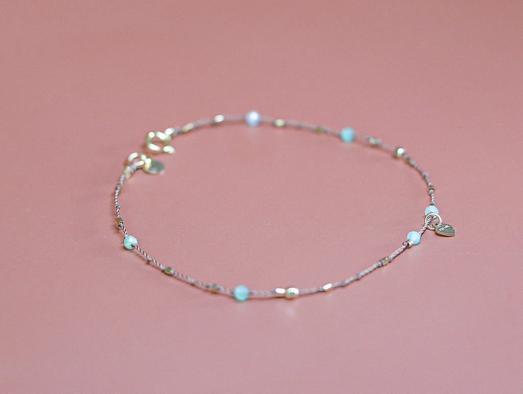 Bracelet Petit Cœur et Chrysoprase