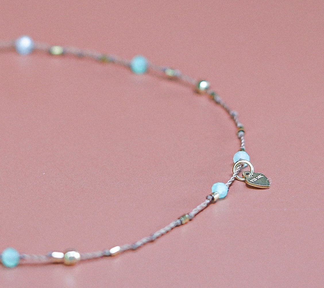 Bracelet Petit Cœur et Chrysoprase