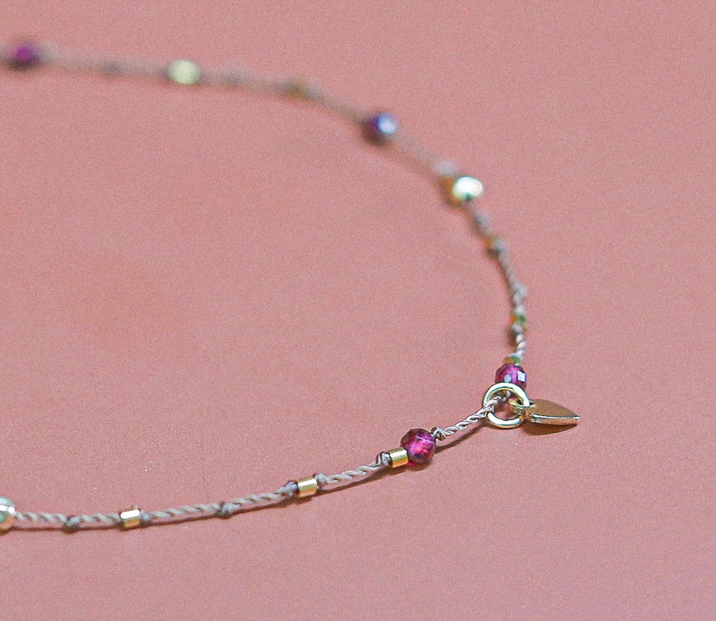 Bracelet Petit Cœur et Grenat