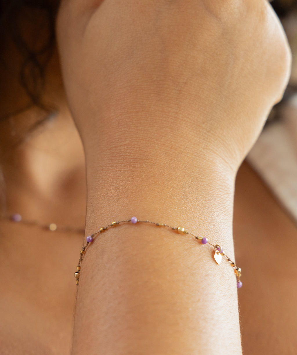 Bracelet Petit Cœur Phosphosidérite