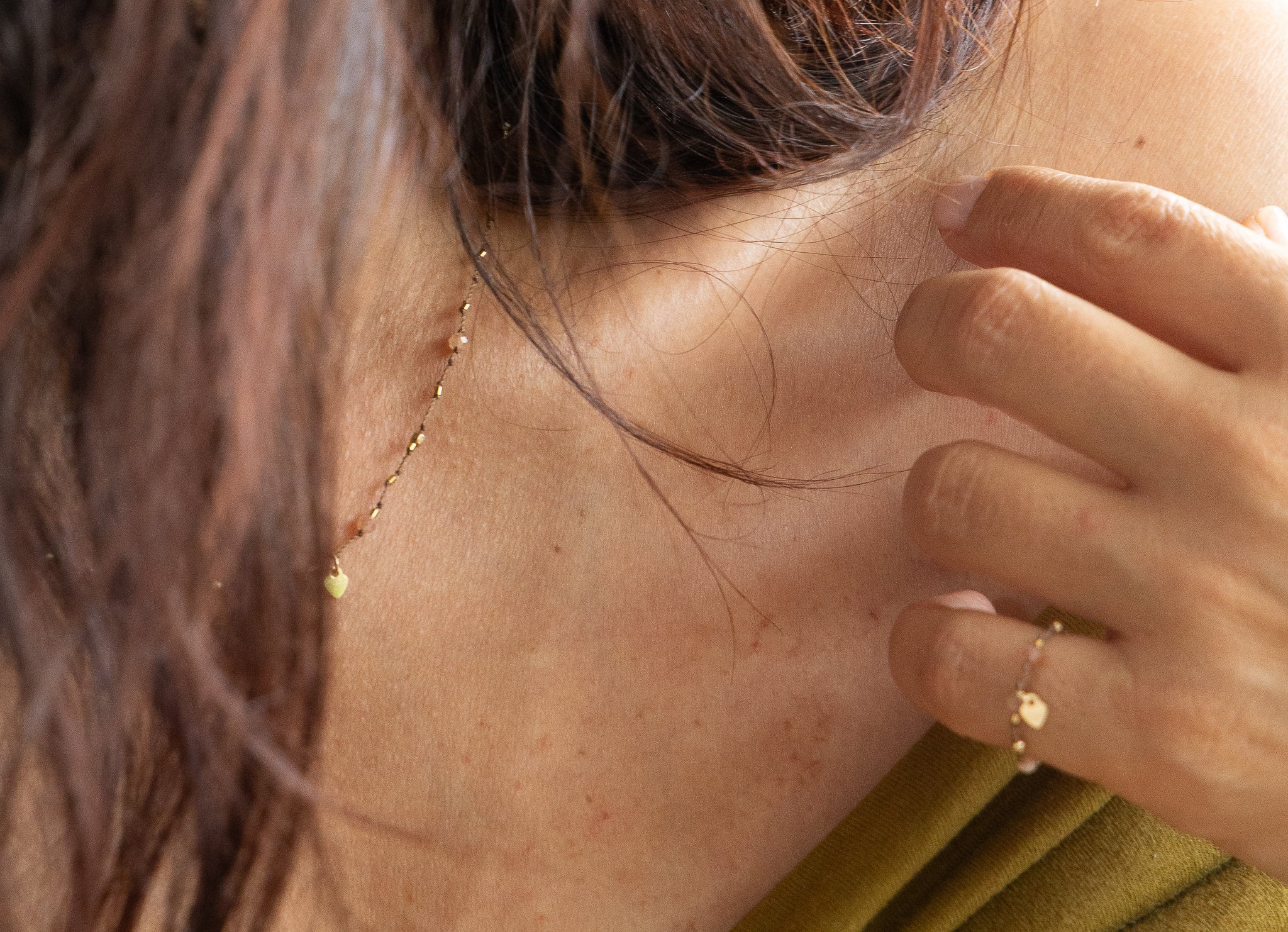 Collier Petit Cœur Pierre de Soleil