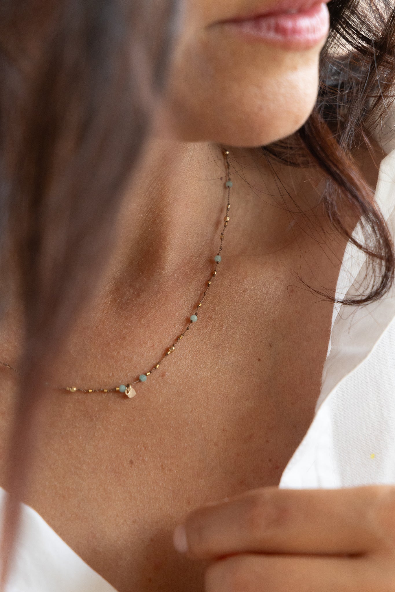 Collier Petit Coeur Amazonite