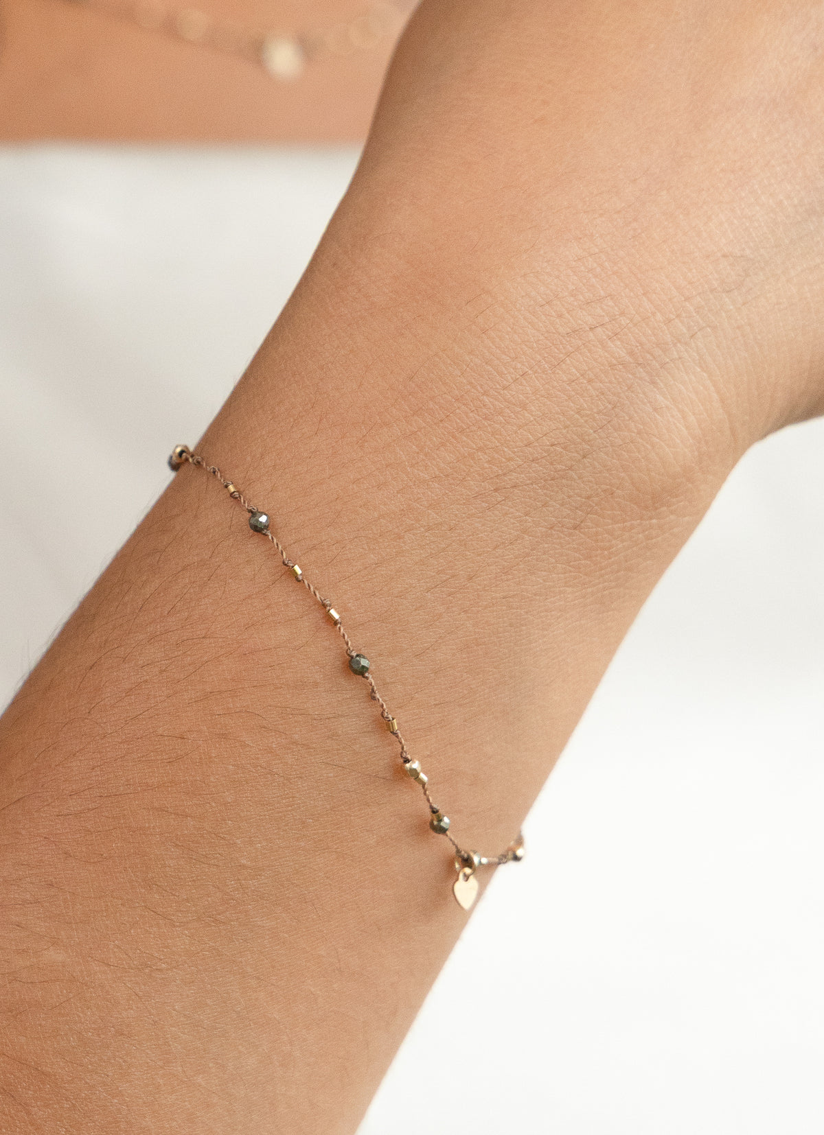 Bracelet Petit Cœur  Pyrite