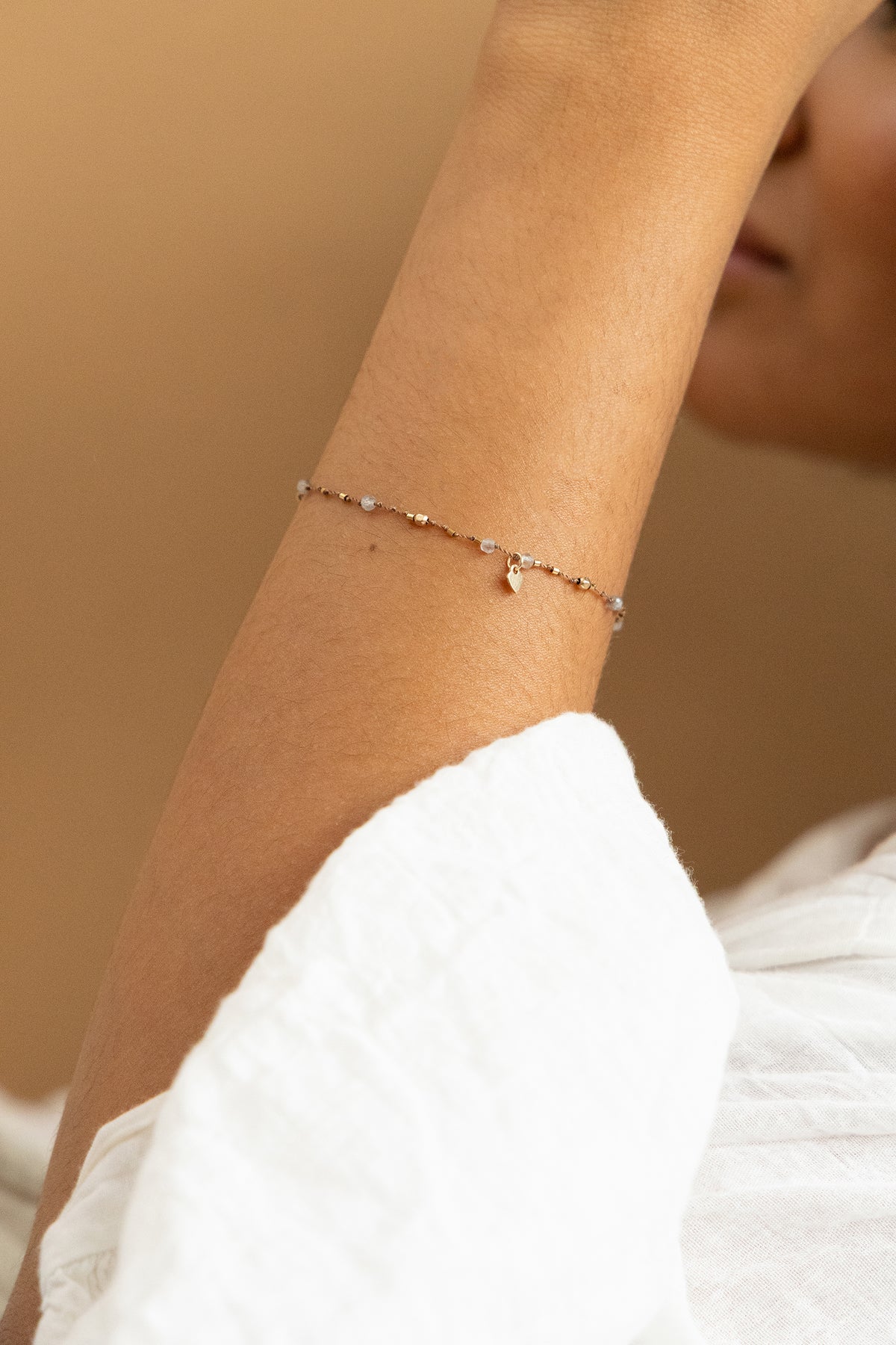Bracelet Petit Cœur et Labradorite