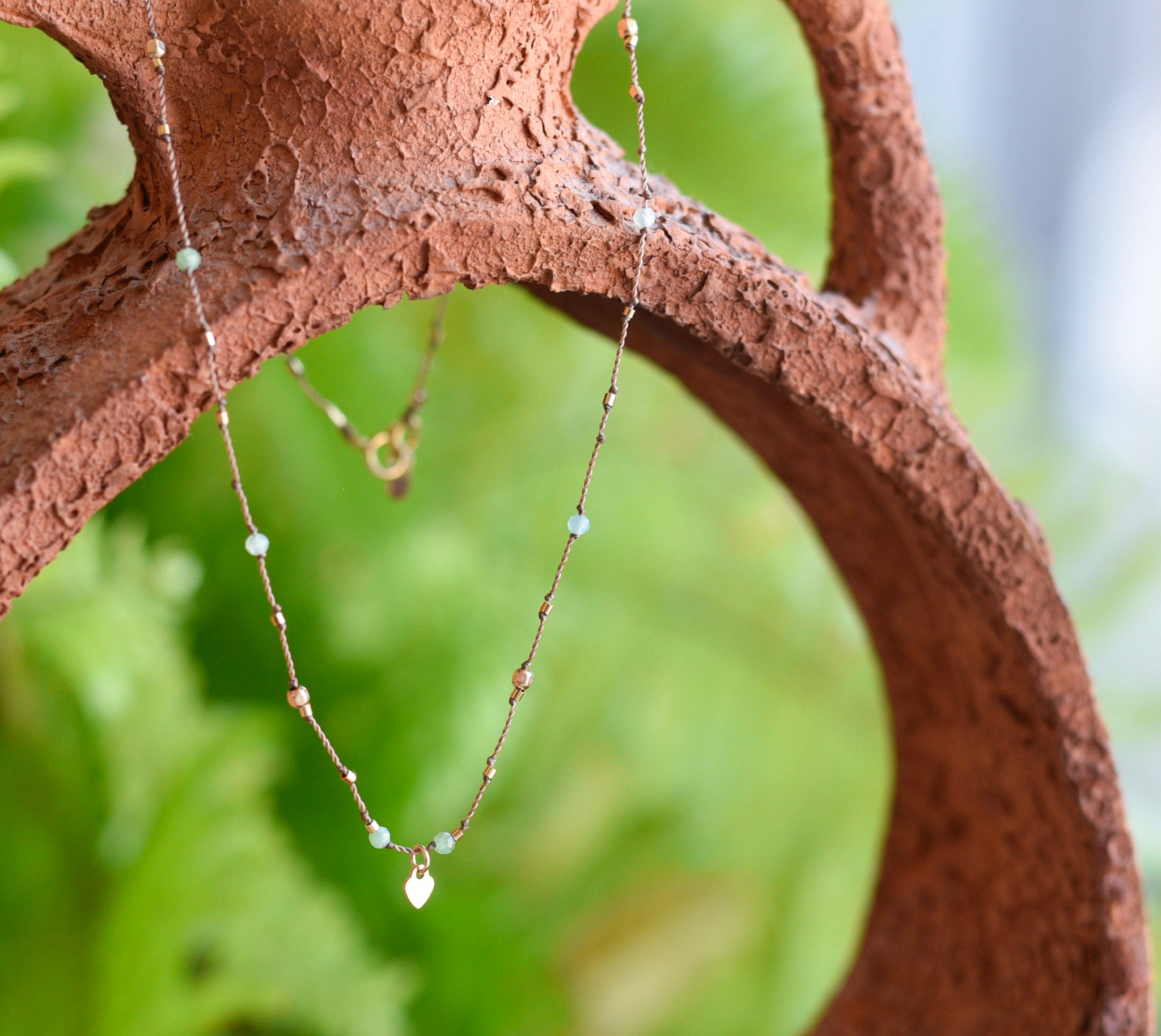 Collier Petit Coeur et Chrysoprase