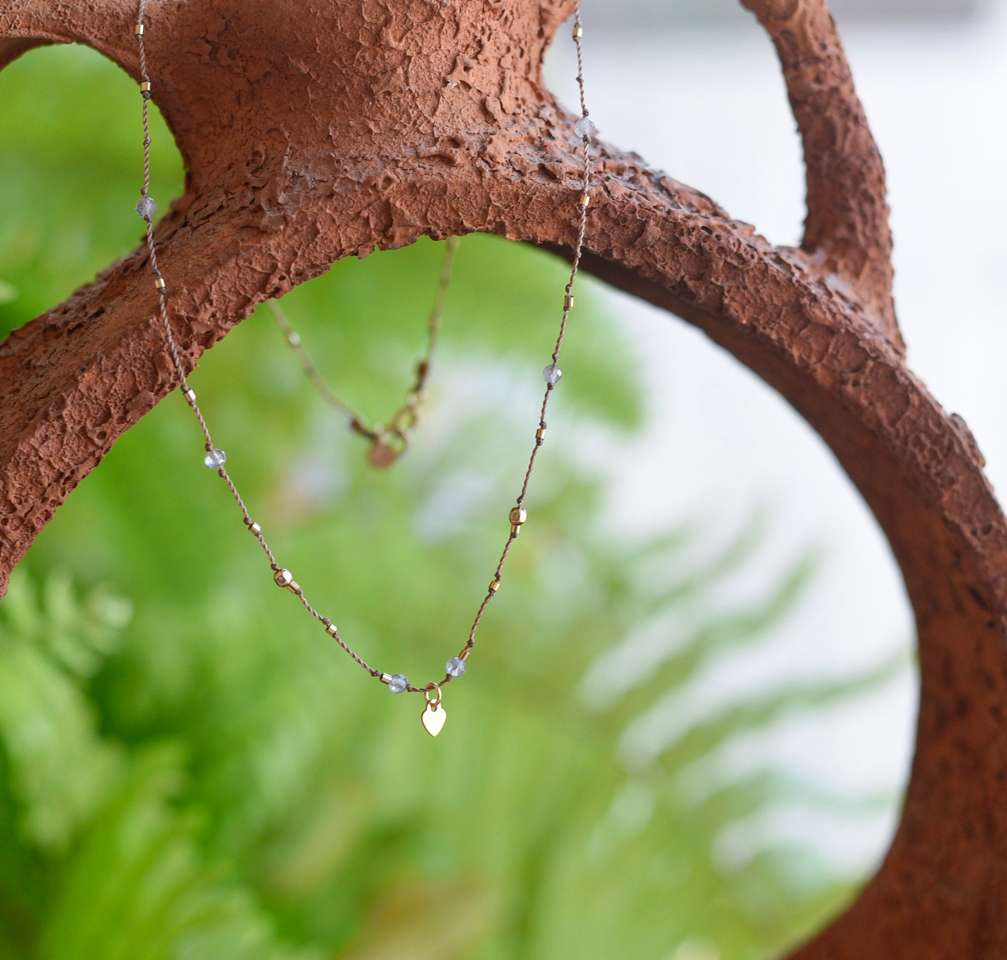 Collier Petit Coeur et Labradorite
