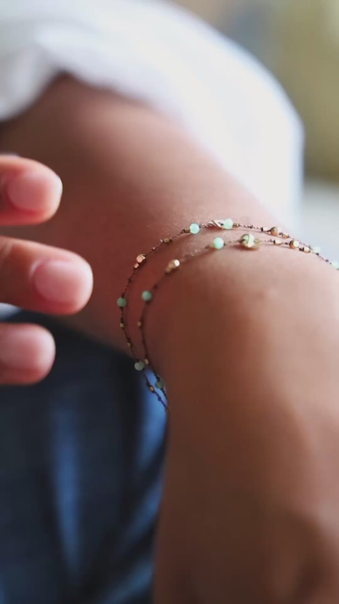 Bracelet Petit Cœur et Chrysoprase