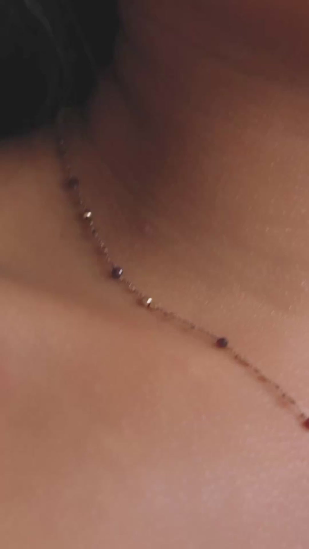 Collier Petit Coeur et Grenat