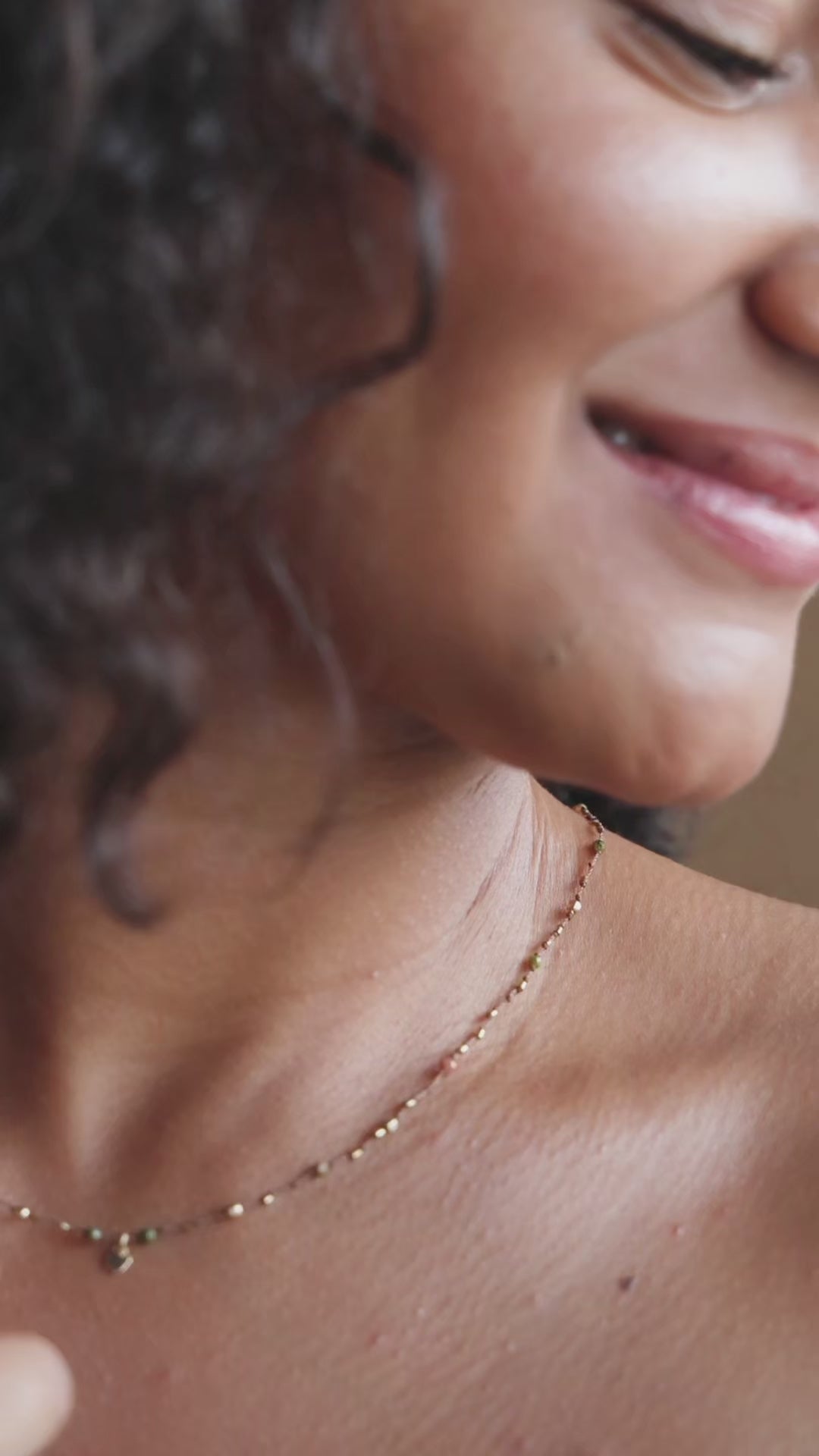 Collier Petit Cœur et Unakite
