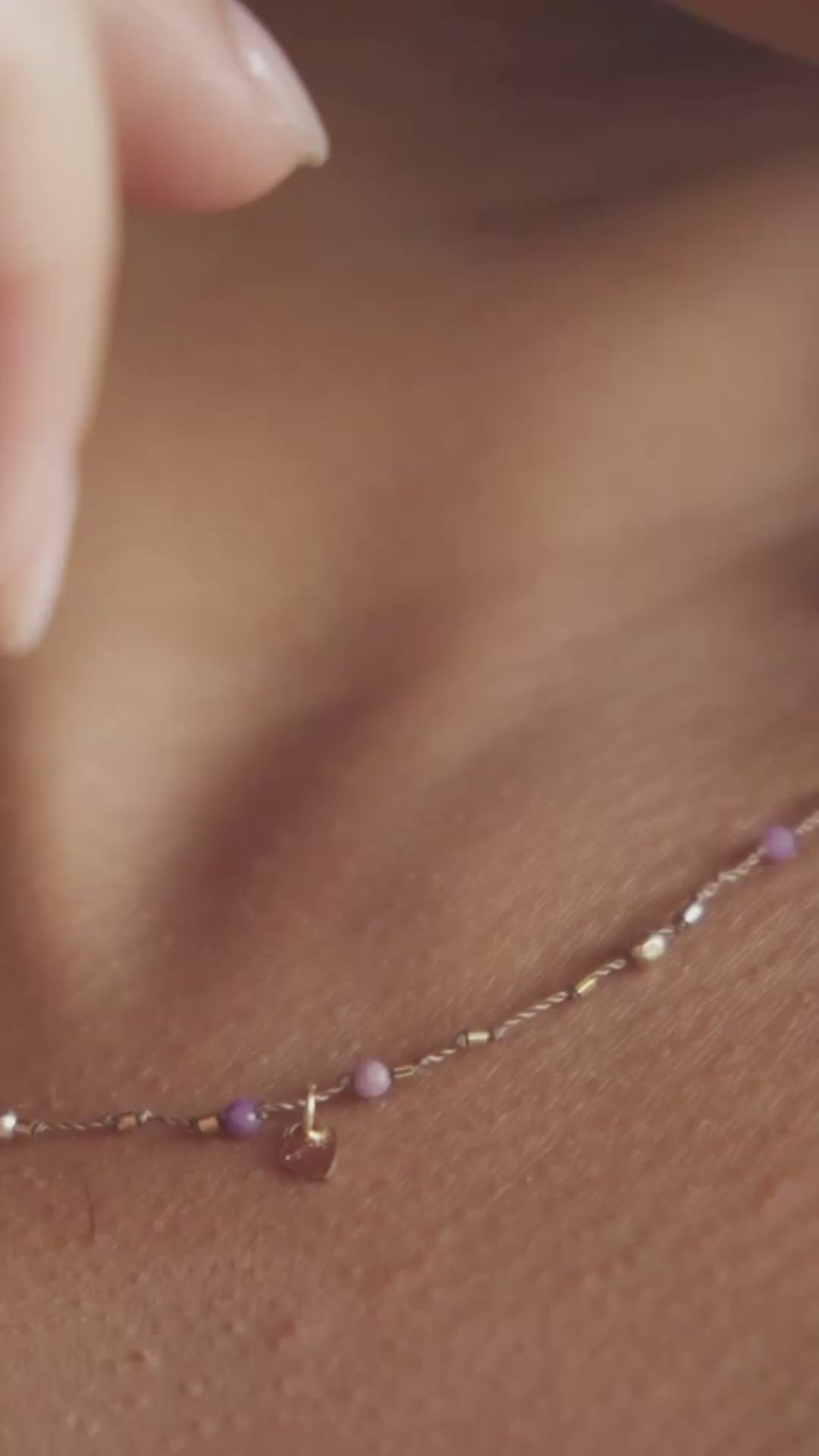 Collier Petit Cœur et Phosphosidérite