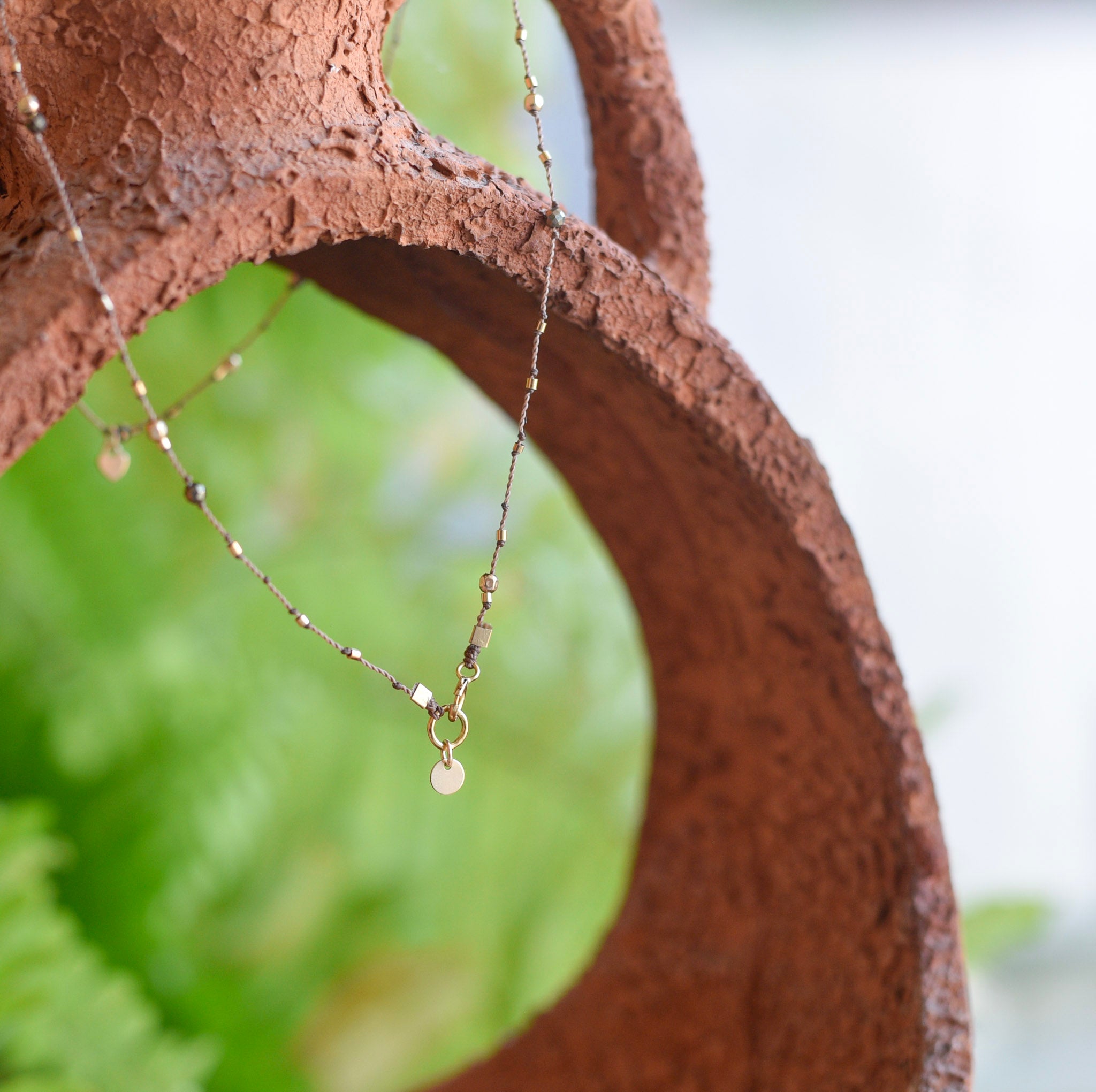 Collier Petit Coeur et  Pyrite